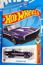 Hot Wheels 2023 Muscle Mania Series #195 '69 Shelby GT-500 Purple w/ MC5s