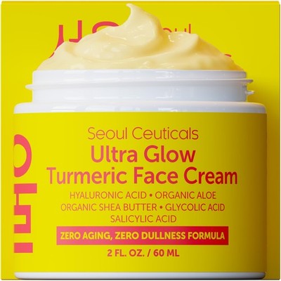SeoulCeuticals Korean Skin Care Turmeric Cream   Face Moisturizer for Dull Dr...