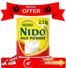 Nido Full Cream Milk Powder 2.5kg Tin Pack of 2 Instant Milk for Tea & Coffee-