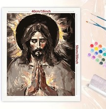 CSZPPQAF Religion Paint by Numbers Kit for Adults Beginner, Jesus Paint by Numbe