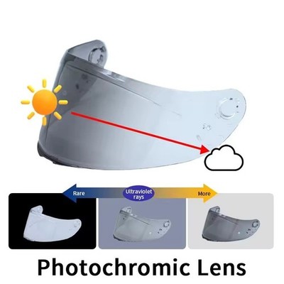 Photochromic Visor For MT V14/RAPID/RAPID PRO/REVENGE 2/TARGO/BLADE2 Helmet Lens