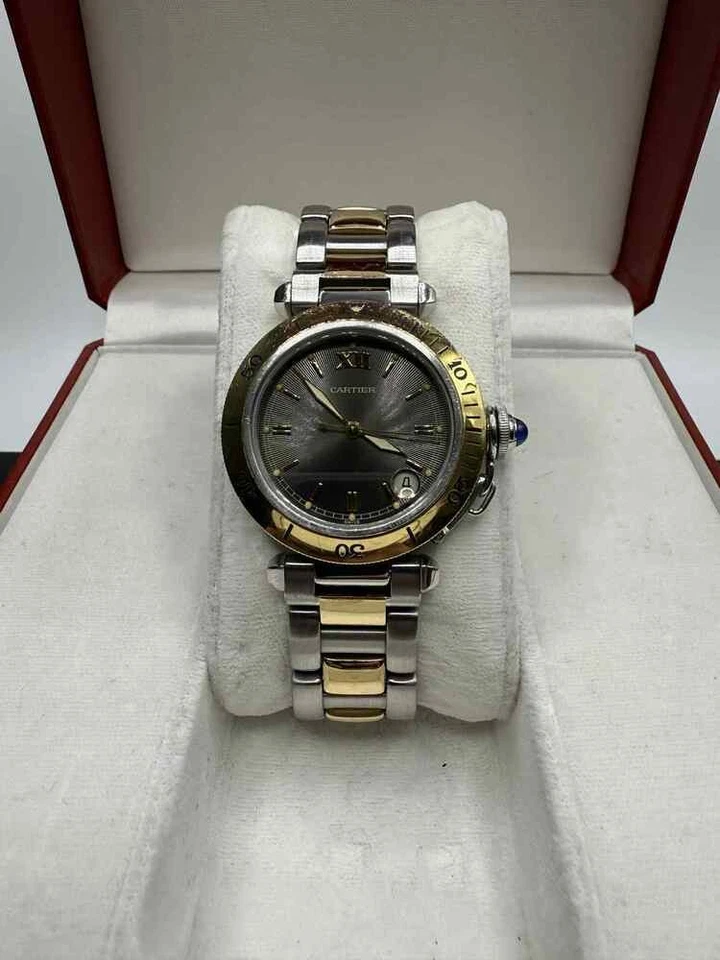 Pasha De Cartier Steel & Yellow Gold 35mm SPB-TS 351816 - Image 2 of 4