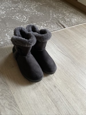 Winterboots Grau Mit Kunstfell Gefüttert Gr. 39 Esmara