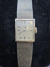Vintage Omega 14K Gold Filled Cocktail 14mm Silver Dial Womens Watch AA-5310