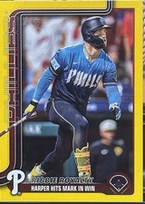 2025 Topps Update #US184 Bryce Harper Yellow Border  Ribbie Royalty Phillies