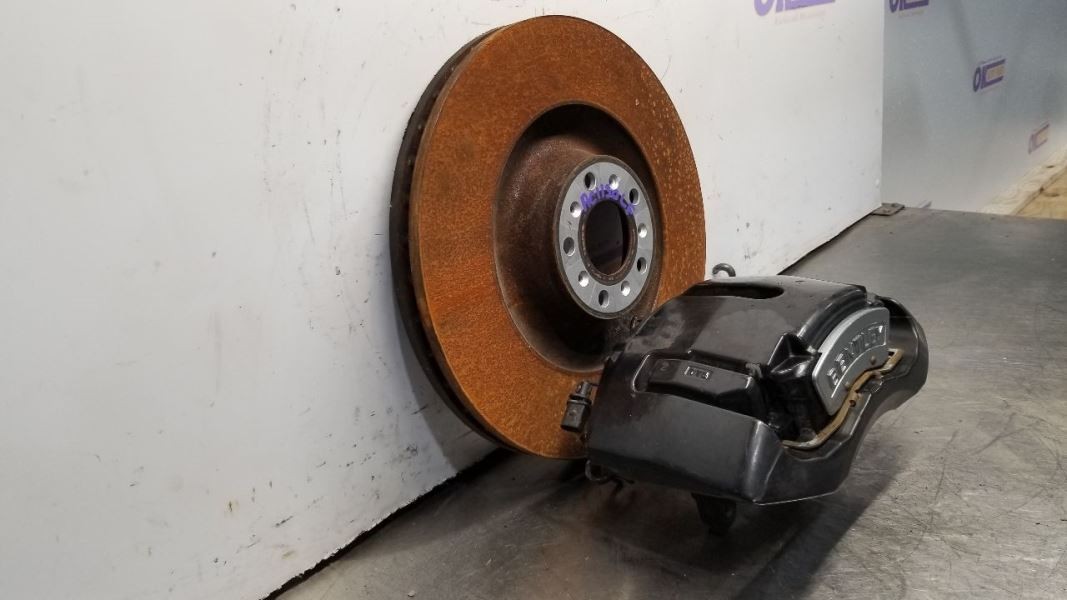 10 BENTLEY CONTINENTAL GT BRAKE CALIPER WITH ROTOR FRONT LEFT DRIVER BLACK