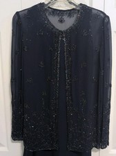 Papell Boutique Evening Gown  Blue Size 8 Vintage