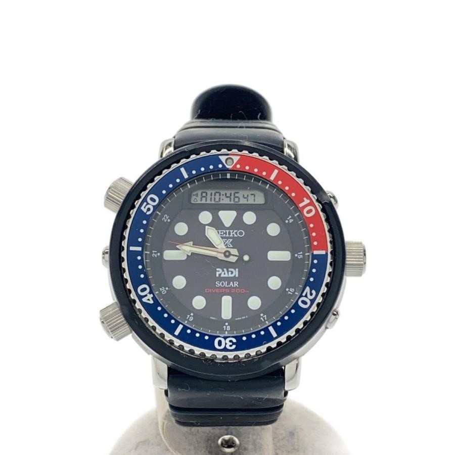 SEIKO セイコー プロスペックスPADIコラボ H851ー00A0 腕時計 Rare SEIKO Padi SNJ027 Solar H851-00A0 Arnie Black Dial From 2019