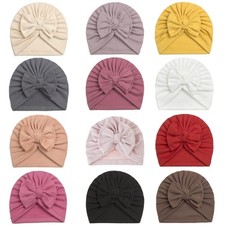 0-24M Baby Hat Autumn Winter Turban Hat Princess Girl Ear Protections Beanie Cap