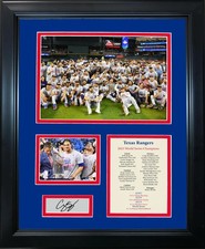Framed Texas Rangers 2023 World Series Champions Corey Seager MVP Facsimile L...