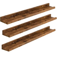 HOOBRO Floating Shelves, Wall Shelf Set of 3, 35.4 Inches Hanging Shelf with ...