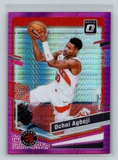 2023-24 Donruss Optic #156 Ochai Agbaji Hyper Pink NBA Toronto Raptors