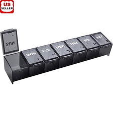 7 Day Pill Organizer Travel Case Easy Open Medication Management Daily Health US