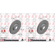 2x ZIMMERMANN SPORT BREMSSCHEIBEN 280mm GELOCHT VORNE passend für FIAT 124 MAZDA