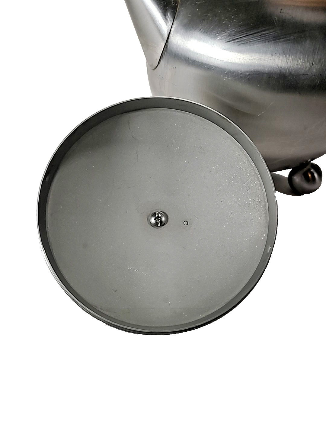 Retro Henley Teapot G&H Loose Leaf Tea Pot 27 oz Brushed Stainless Atomic Silver