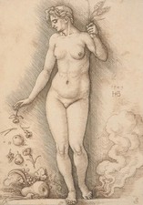 Hans Sebald BEHAM (d'après): Cérès, LITHOGRAPHIE signée, 1922
