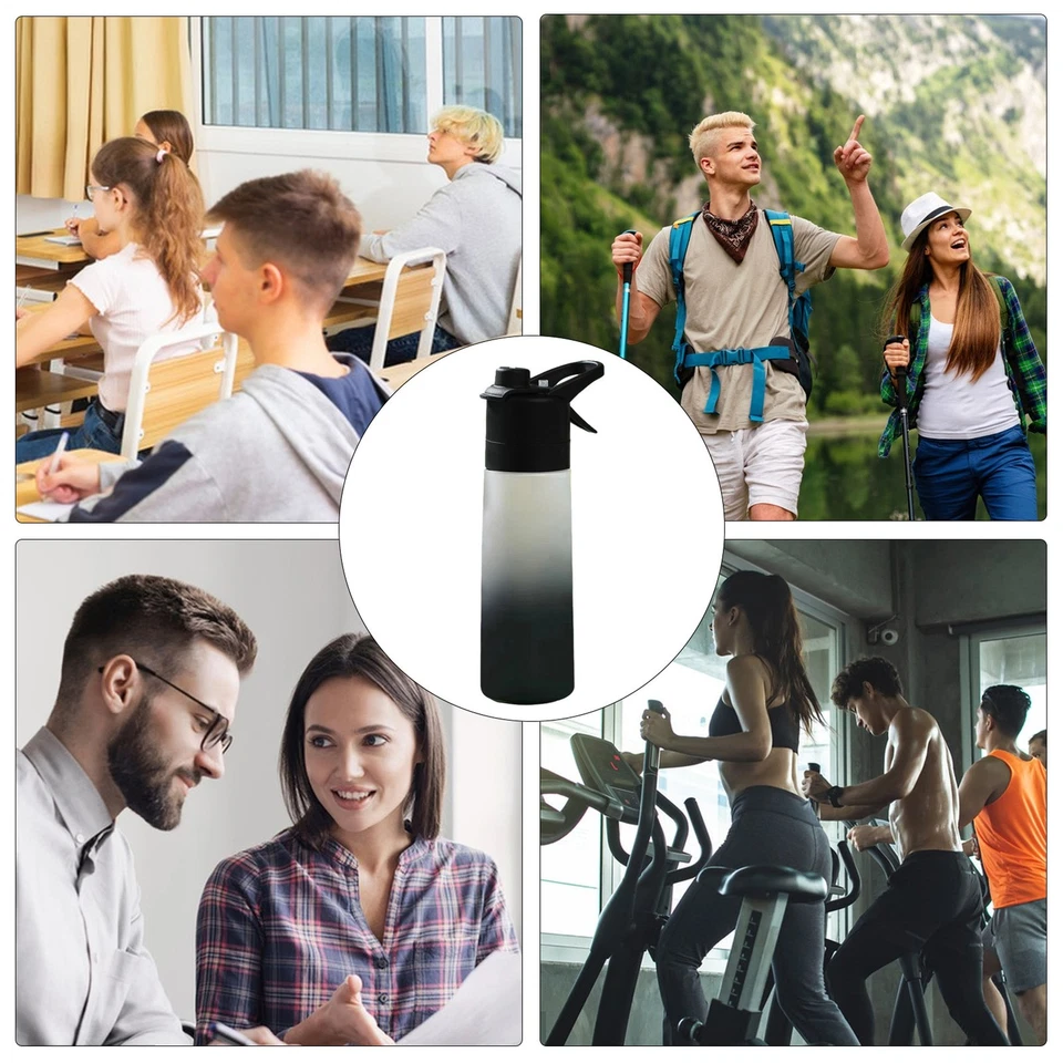 Спортивная бутылка для воды с распылителем туман, портативная бутылка для воды Mister спрей 650 мл - Изображение 4 из 4