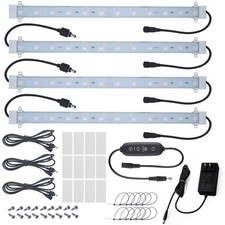 Litever Grow Light Strip Kit 36W with Timer, 4 pcs 16 Inches LED Grow Light Stri