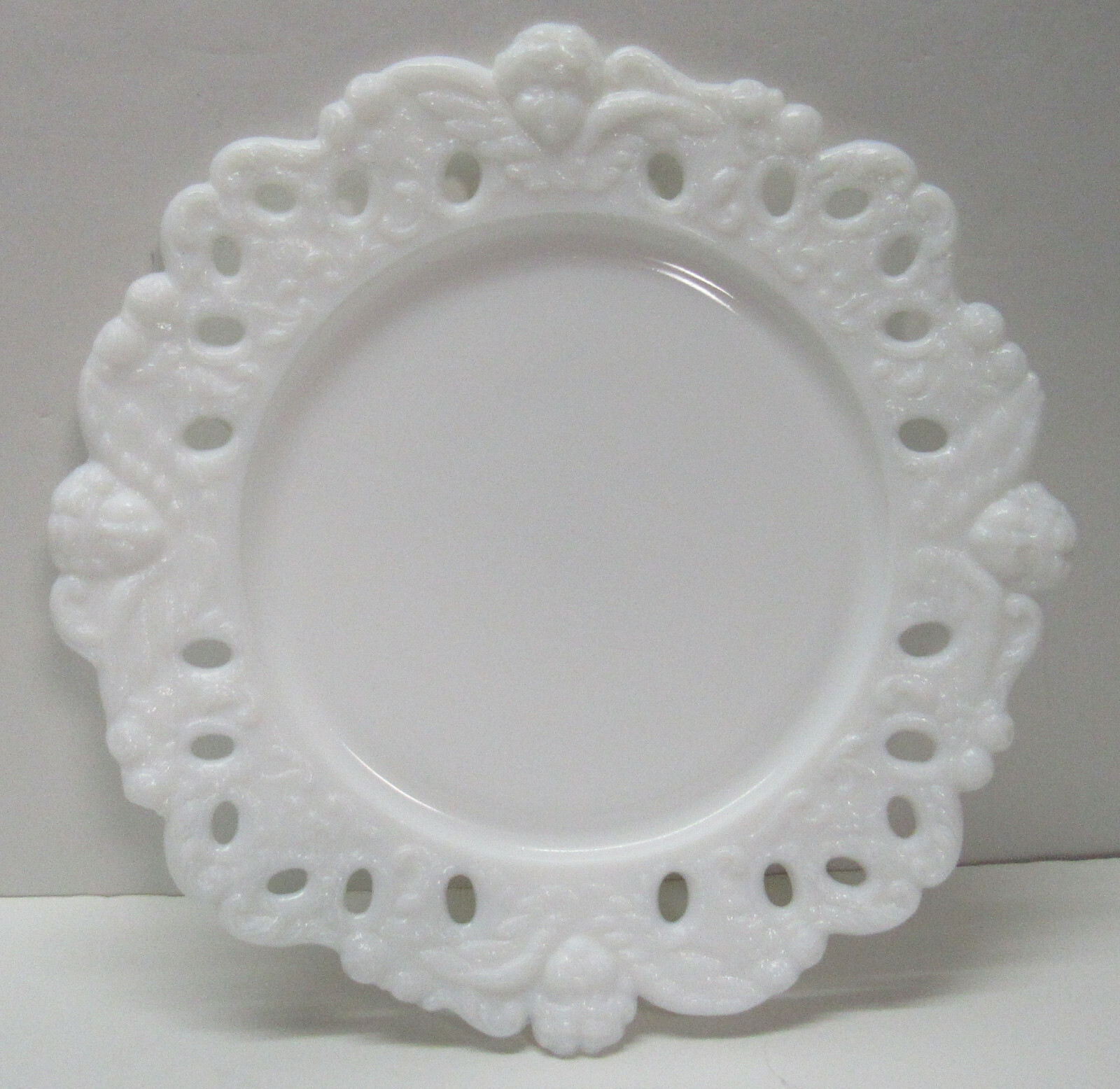 Angel White Milk Glass Plate Vintage eBay