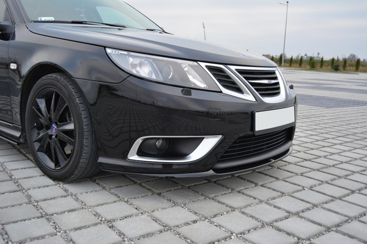 Front Diffuser Splitter Maxton Design Gloss Black ABS for Saab 9-3