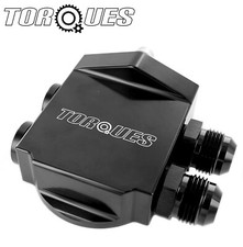 Torques Remote Billet Aluminium Oil Filter Housing- BLACK (AN-12 JIC-12) 3/4 UNF