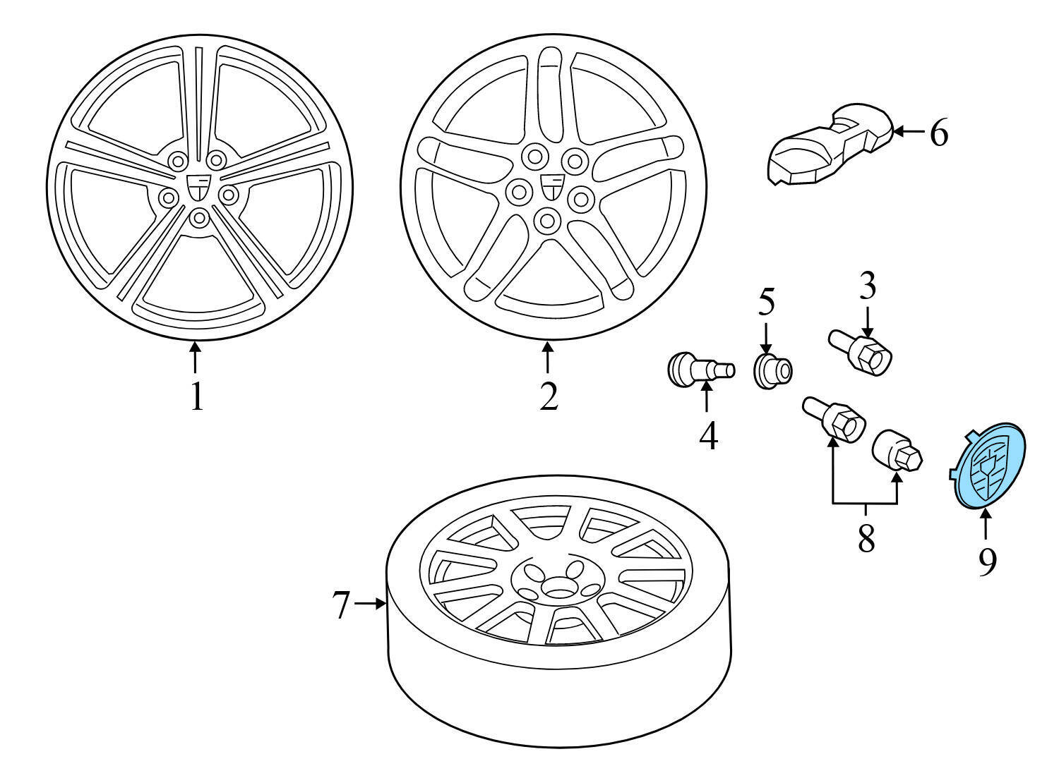 20152023 PORSCHE MACAN Wheel Center CAP 95B601150 eBay