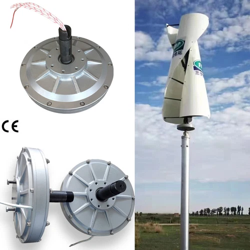 2000W Coreless Outer Rotor Permanent Magnet Generator 24V-220V DIY Wind Turbine - Picture 20 of 23