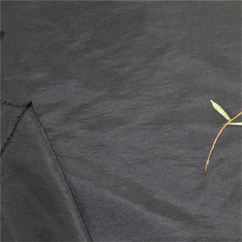 Kleidertaft Stoff 100 x140 cm.schwarz bestickt Dekostoff Meterware - Bild 4 von 4