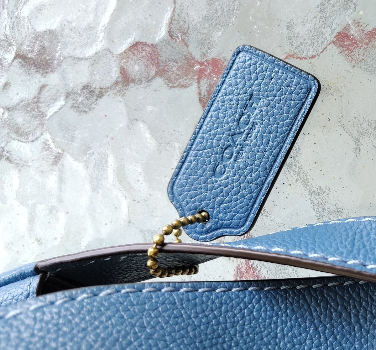 Coach MEDIUM 73549 Denim Hadley Leather Hobo Shoulder Bag | eBay