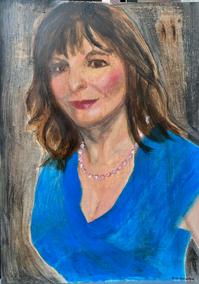 Portrait Oil On Paper Original Art Painting Signed B Ulikowska eBay
