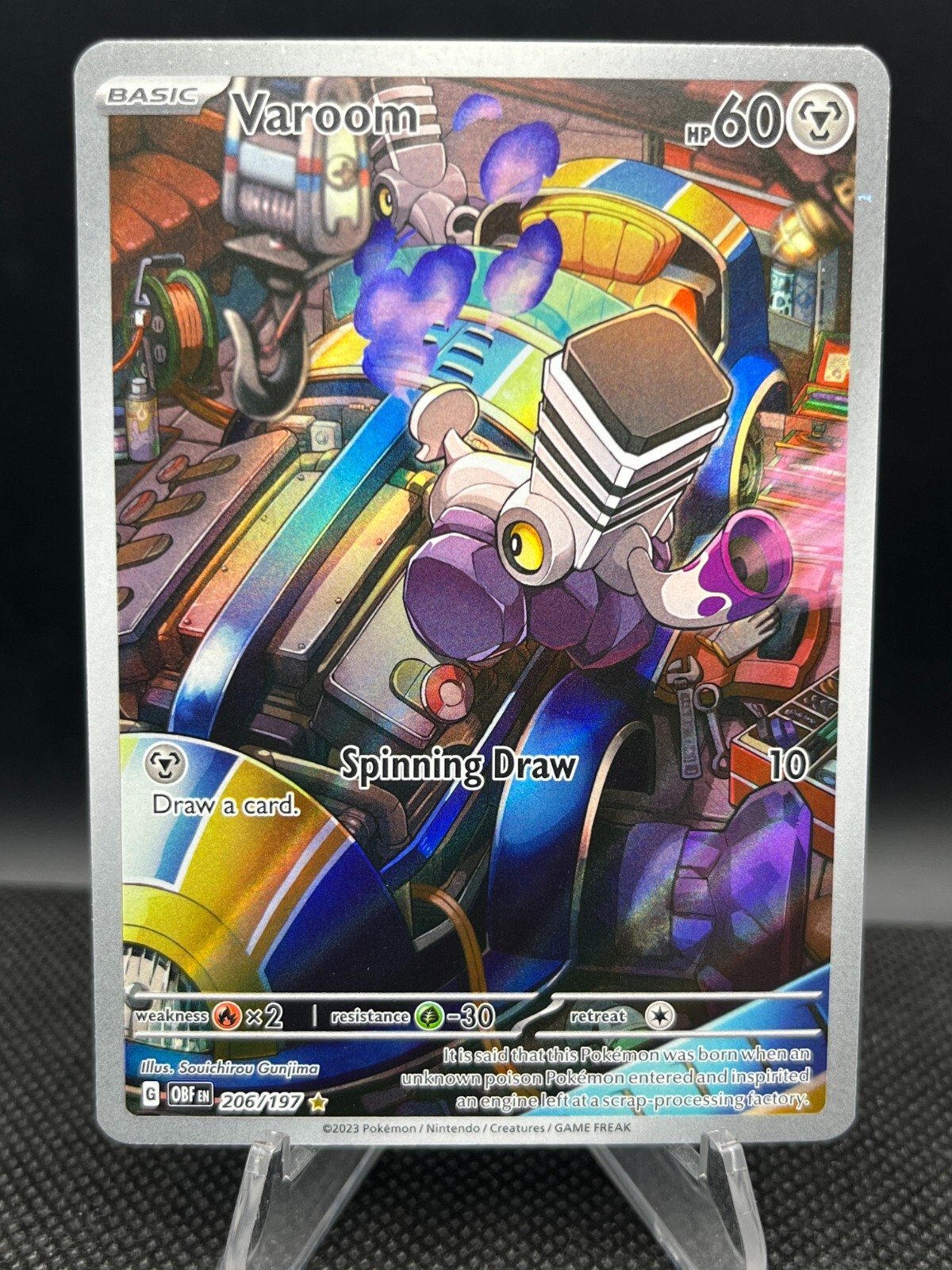 Varoom Full Art Illustration Rare 206/197 Pokémon 2023 Obsidian Flames nm/m