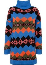 Strickpullover mit Norwegermuster Gr. 40/42 Gletscherblau Damen Pullover Neu