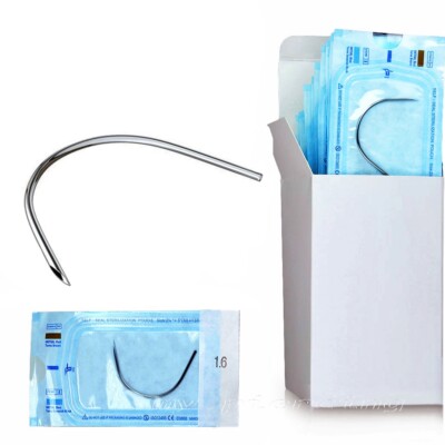 1pc. Pre-Sterile Disposable 316L Surgical Steel Piercing Curved Piercing Needles