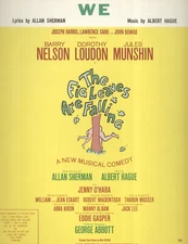 FIG LEAVES ARE FALLING Broadway Show Sheet Music "We" Allan Sherman