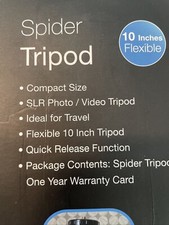 Vivitar Flexible Spider Tripod 10" Quick Release SLR Photo / Video