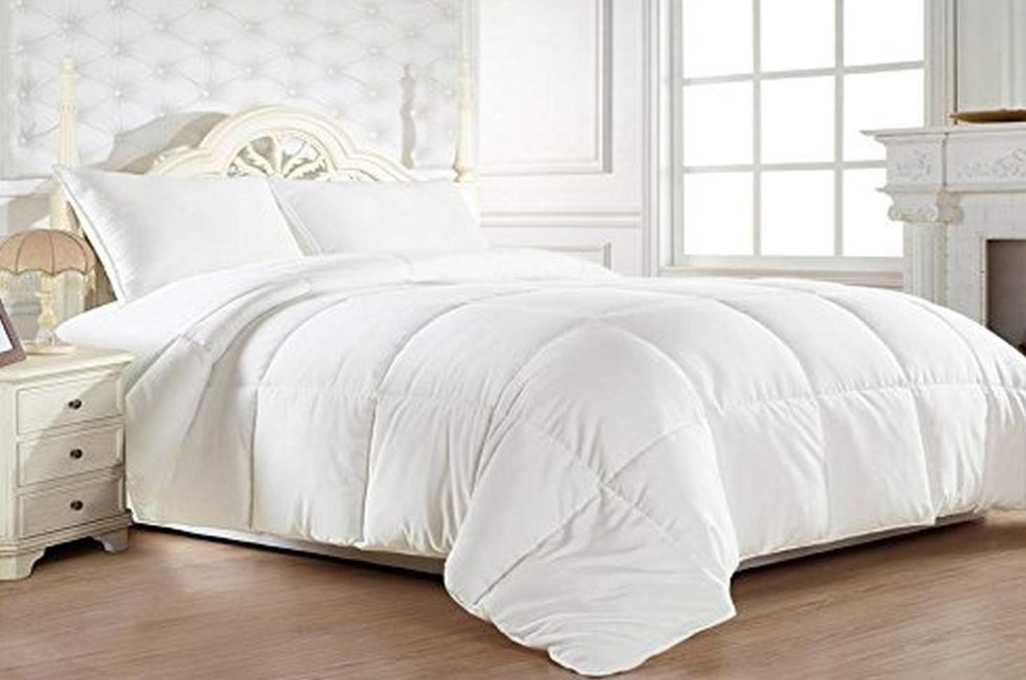 1200 Premier Goose down Alternative Comforter 100% Egyptian Cotton - 750Fill Pow