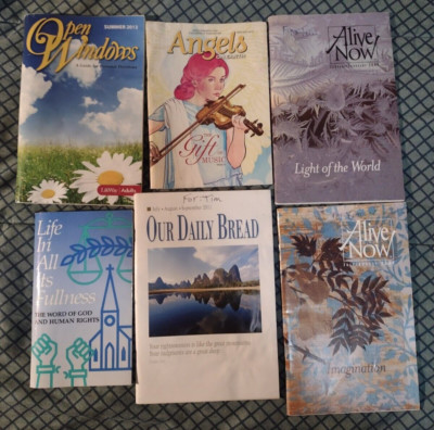 Lot of 6 Christian Magazines, Alive Now, Daily Bread, Angels, Open Windows