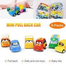 6pcs Friction Powered Pull Back Cars Toddlers Toy Vehicles Set For Kids Xmas AUS