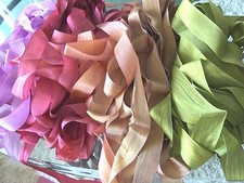 vintage rayon 1920s silk 1" ribbon 1yd made in France