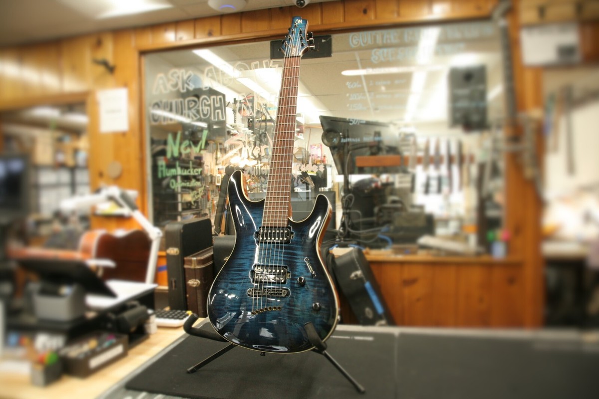 Mayones Setius 7 - 2017 ish - Trans Blueburst | eBay
