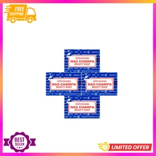 Satya Nag Champa: Sai Baba Natural Soap, Large, 150 g, 5 oz, 4 Piece