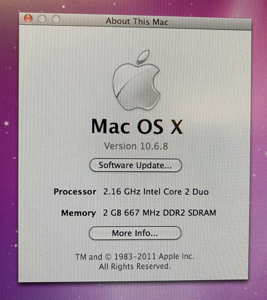 Apple iMac 20-inch September 2006 2.16GHz Intel Core 2 Duo