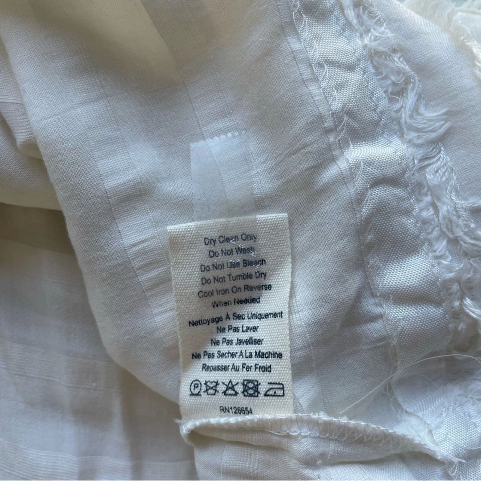 OFF WHITE Abito a tubino L'AGENCE 'Mika' con frange a righe bianco sporco 22367