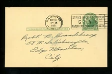 US Postal History Postcard Two Color Advertising Portrait Mothers Day 1951 DE