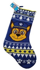 New  19" PAW Patrol Chase Knit Christmas Stocking