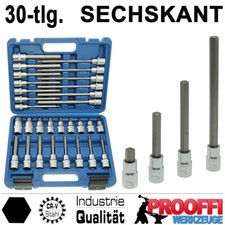 30 tlg Innensechskant 1/2" Stecknuss 55 - 200mm Lang Für Inbus Schraube S-SH3012