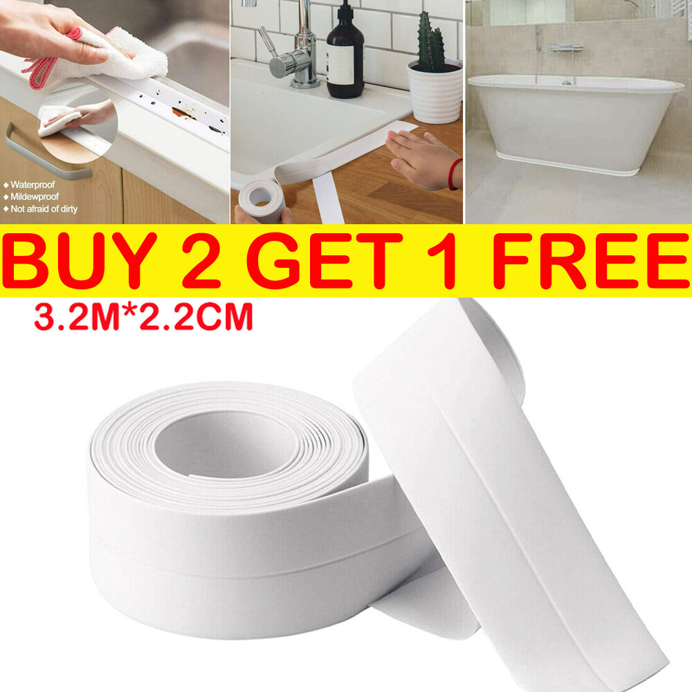 Sealing Strip Bath Shower Sink Basin Edge White Sealant Tape UK STOCK eBay