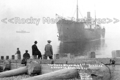Abb-39 Clyde Steamship Co's Nadeln, an Land in Seaford Bay, Sussex. Foto