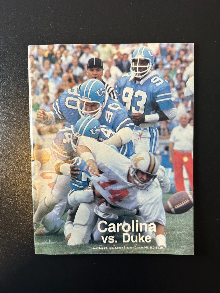 Vintage College Football Programs - Duke vs. UNC - 1971, 1980, 1982, 1985 - Image 4 of 4