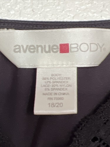 Avenue Body Womens Sleepwear Shirt / Gown Top Size 18/20 Black Pre Owned - Picture 4 of 24